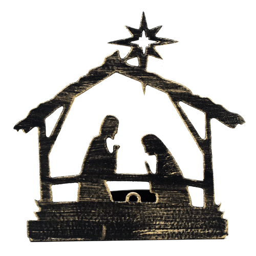 Small Tealight Holder - Nativity Scene