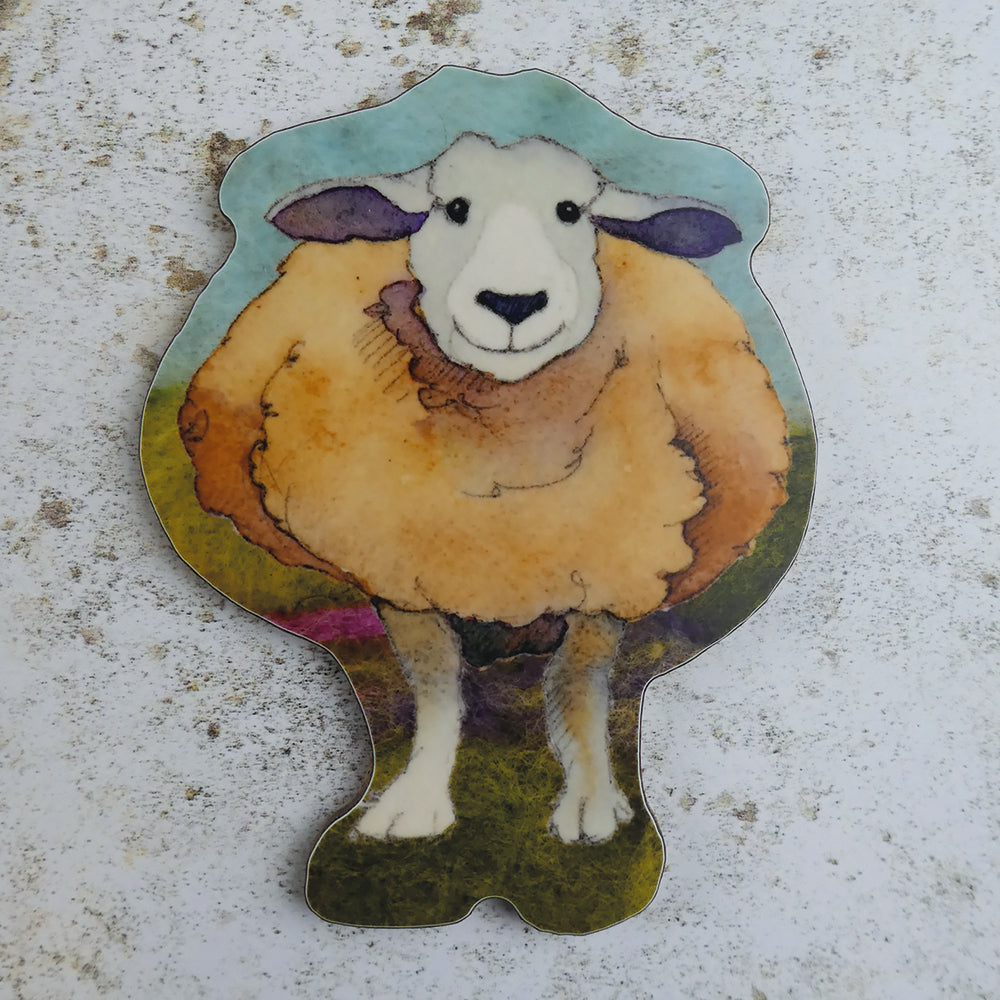 Happy Sheep Die Cut Coaster