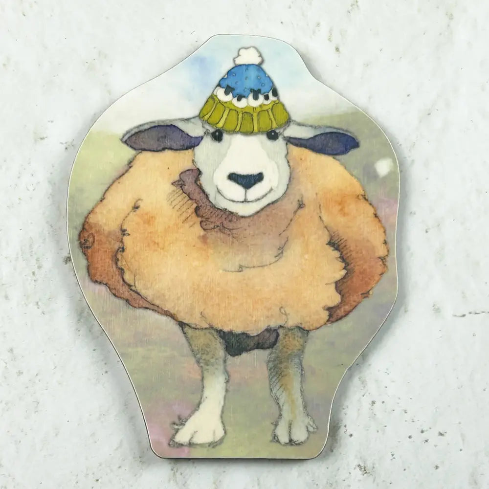 Happy Sheep Die Cut Coaster
