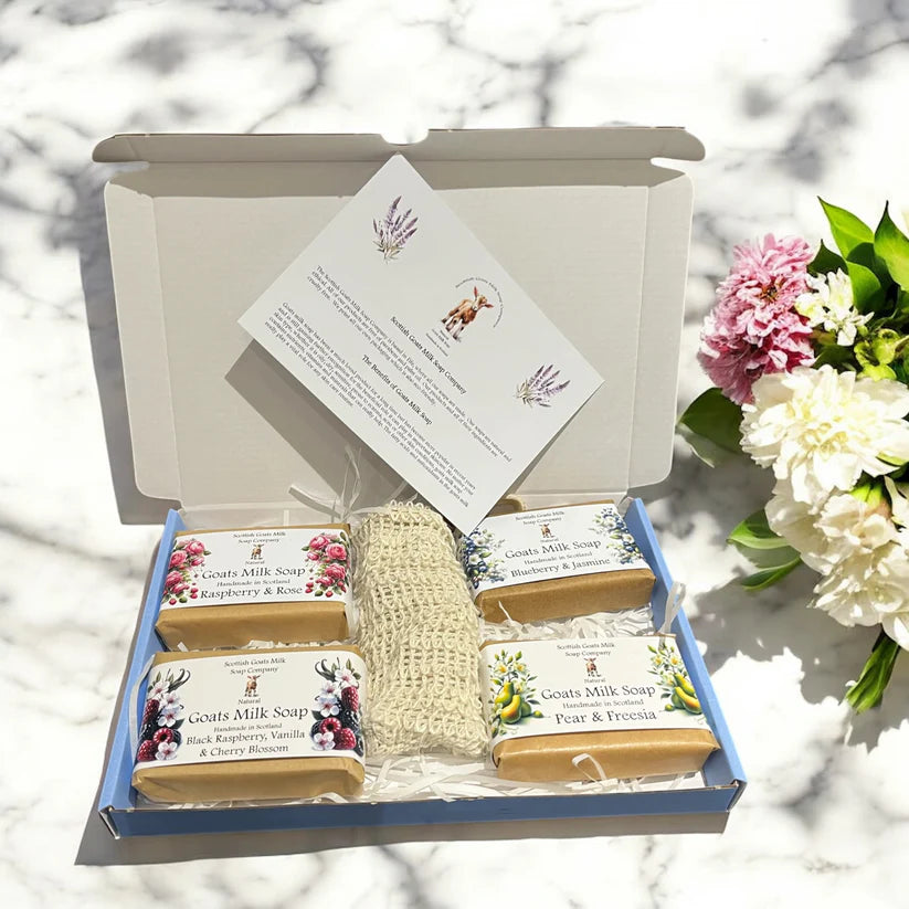 Scottish Goats Milk Soap Gift Box - Box of 4