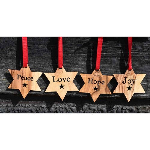 Olive Wood Star Decoration
