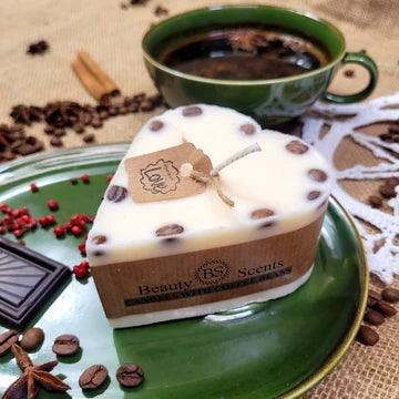 Small Heart Coffee Bean & Vanilla Soy Wax Candle