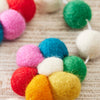Felt Rainbow Flower Garland