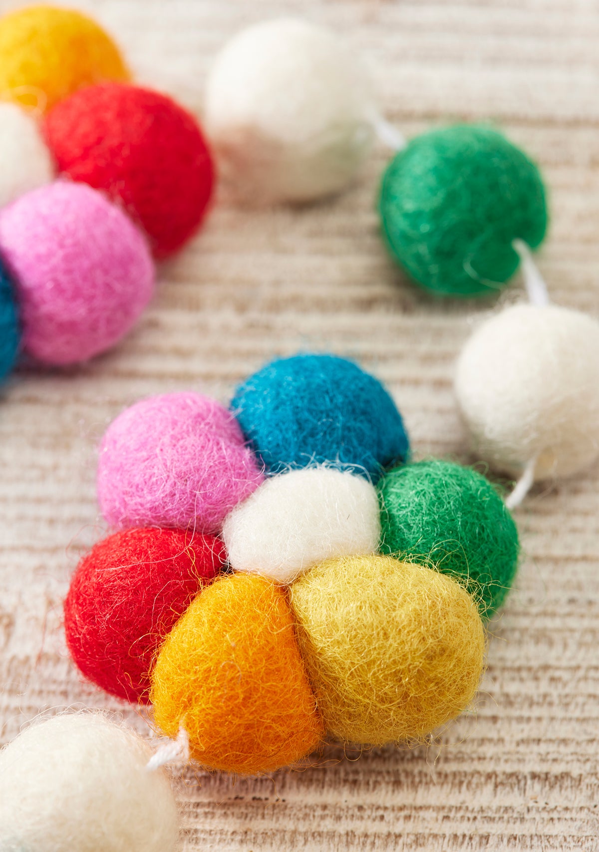 Felt Rainbow Flower Garland