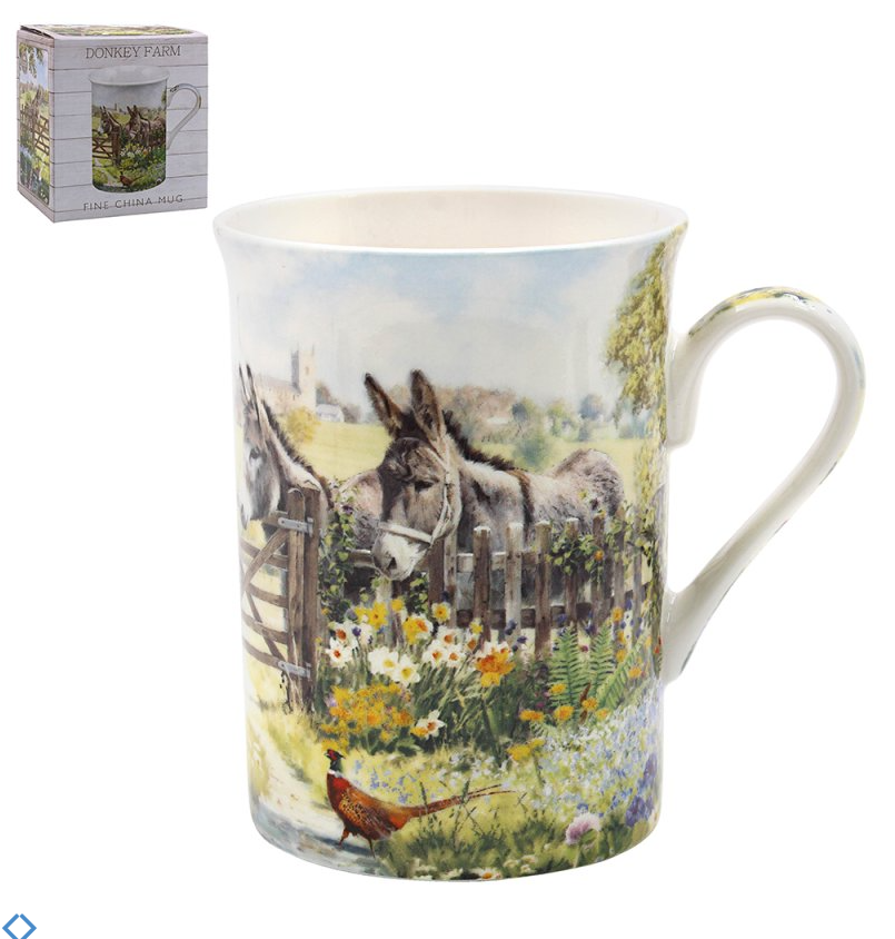 Donkey Farm Fine China Mug