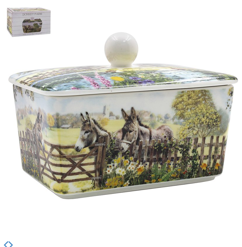 Donkey Farm Butter Dish