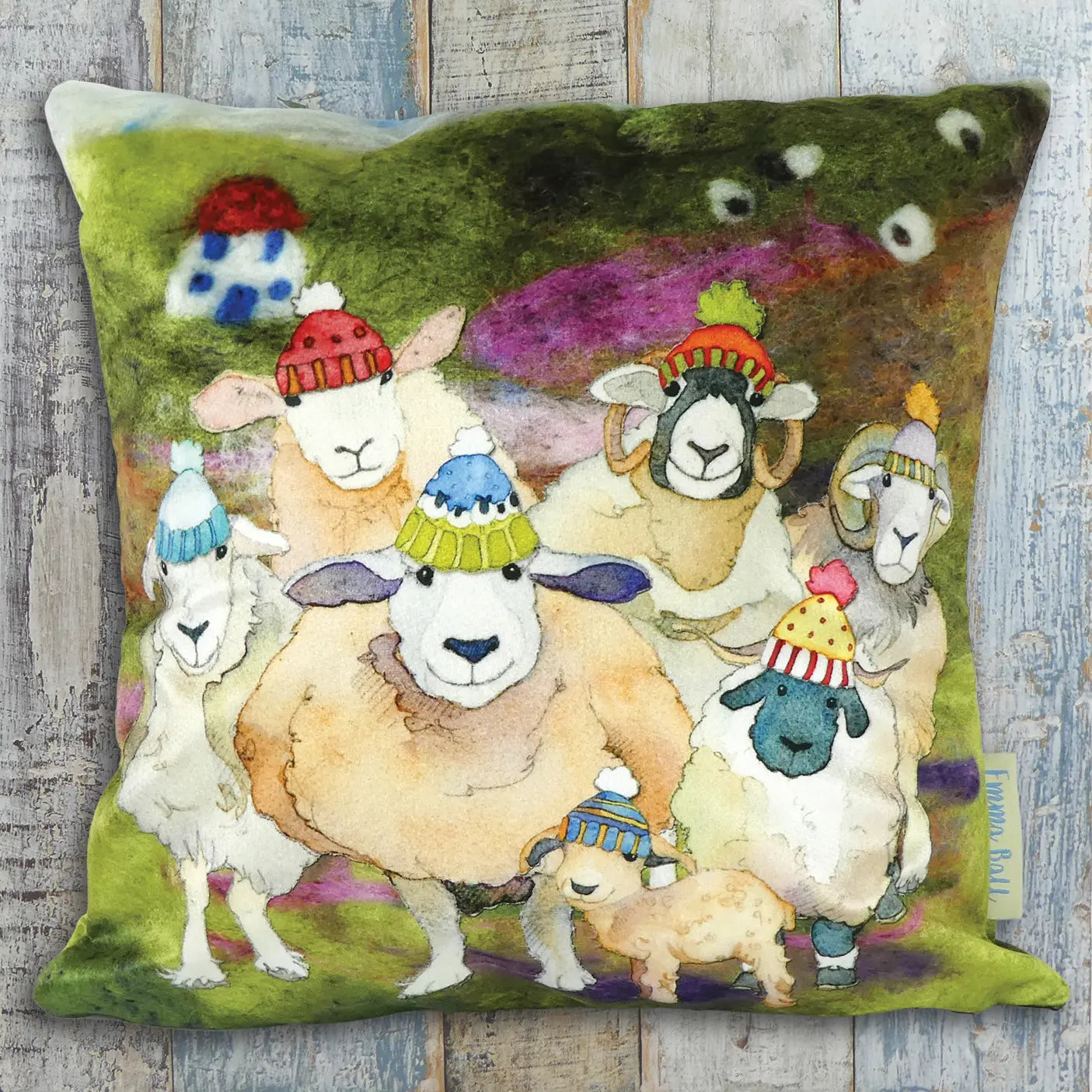 Velvet Happy Sheep Cushion