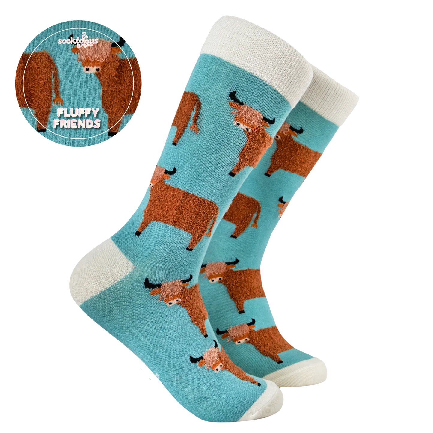 Duck Egg Fluffy Wee Hair Coo Socks