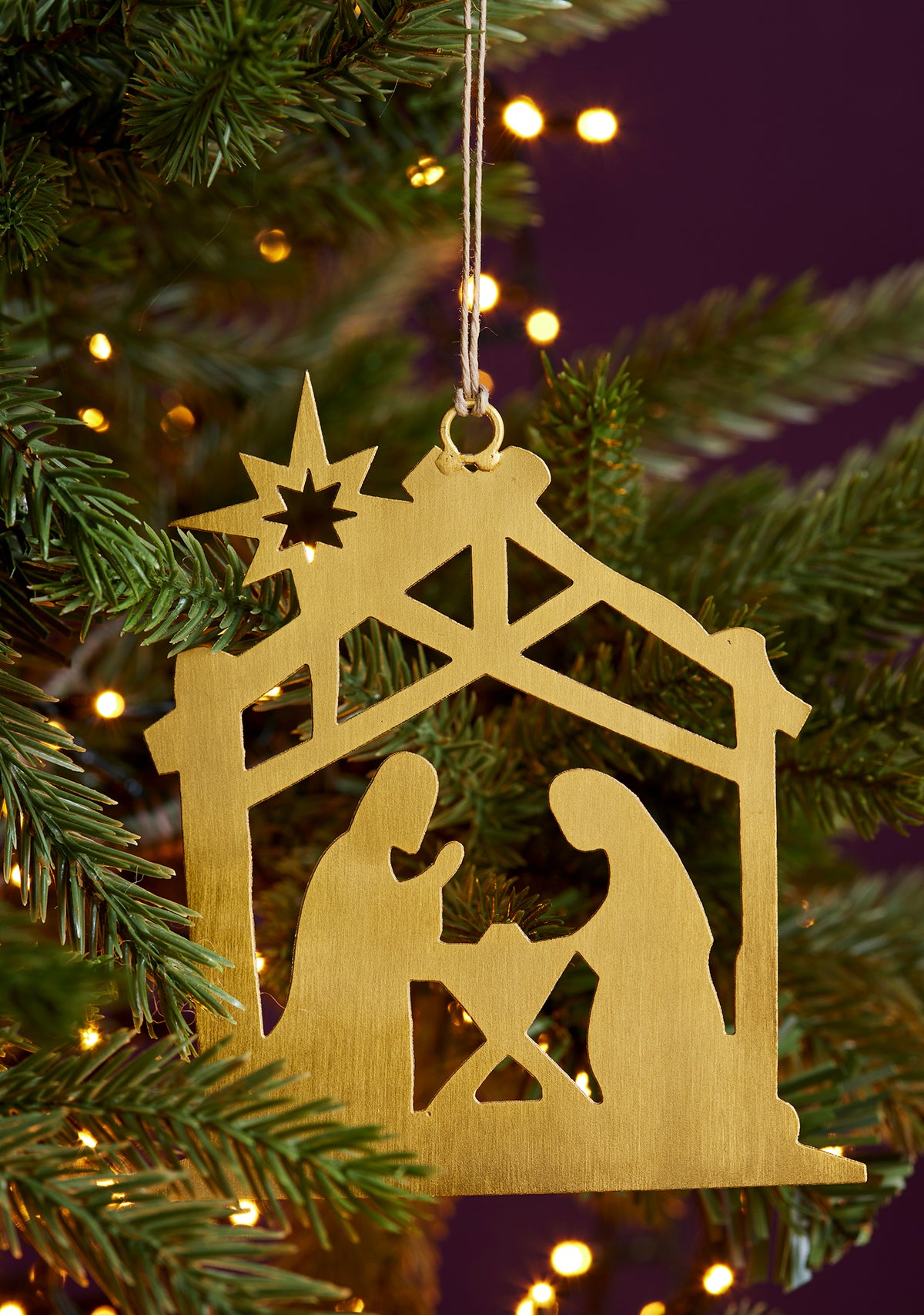 Nativity Silhouette Tree Decoration