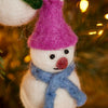 Namaste Set of 6 Felt Snowmen Decorations