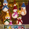 Namaste Set of 6 Felt Snowmen Decorations
