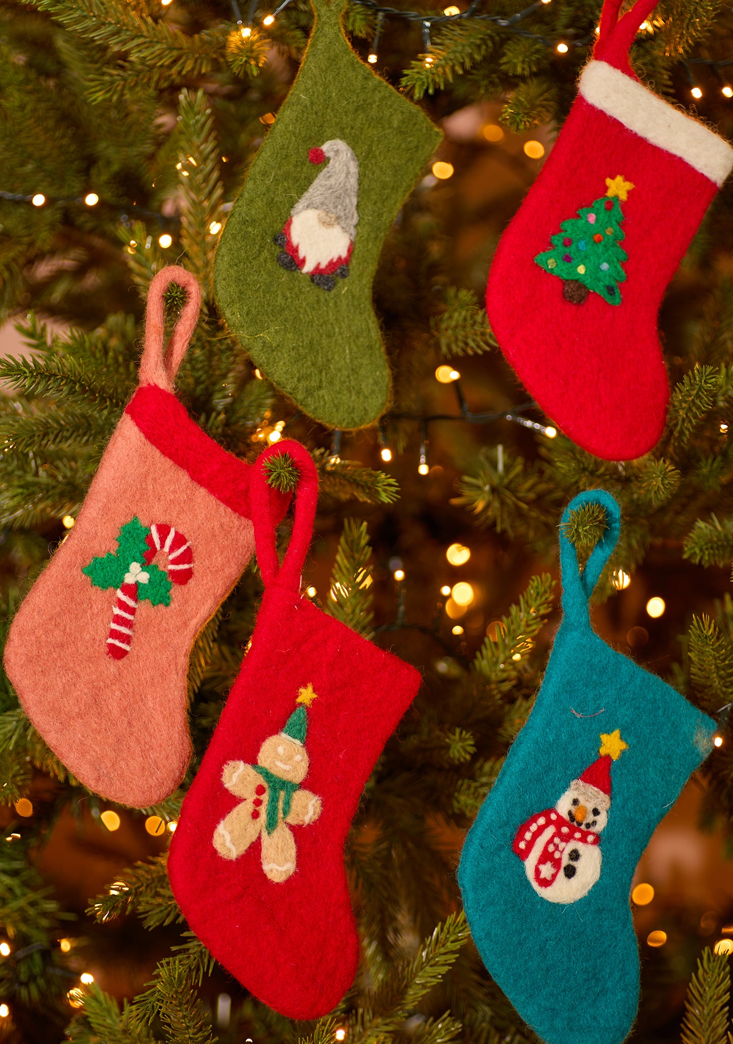 Namaste Felt Character Mini Stockings