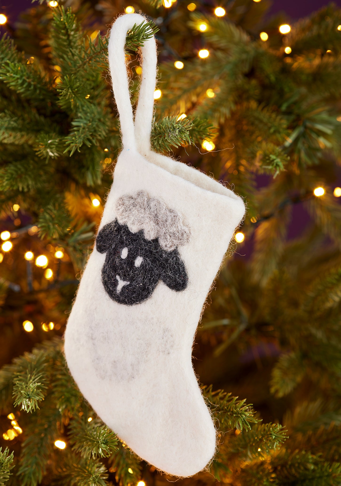Namaste Felt Sheep/Robin Mini Stocking