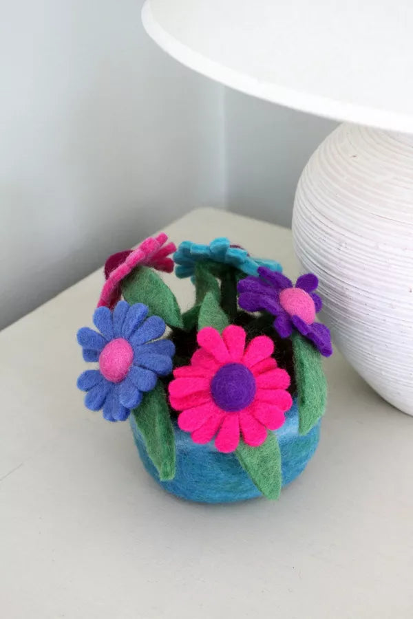 Felt Gerbera Flower Pot