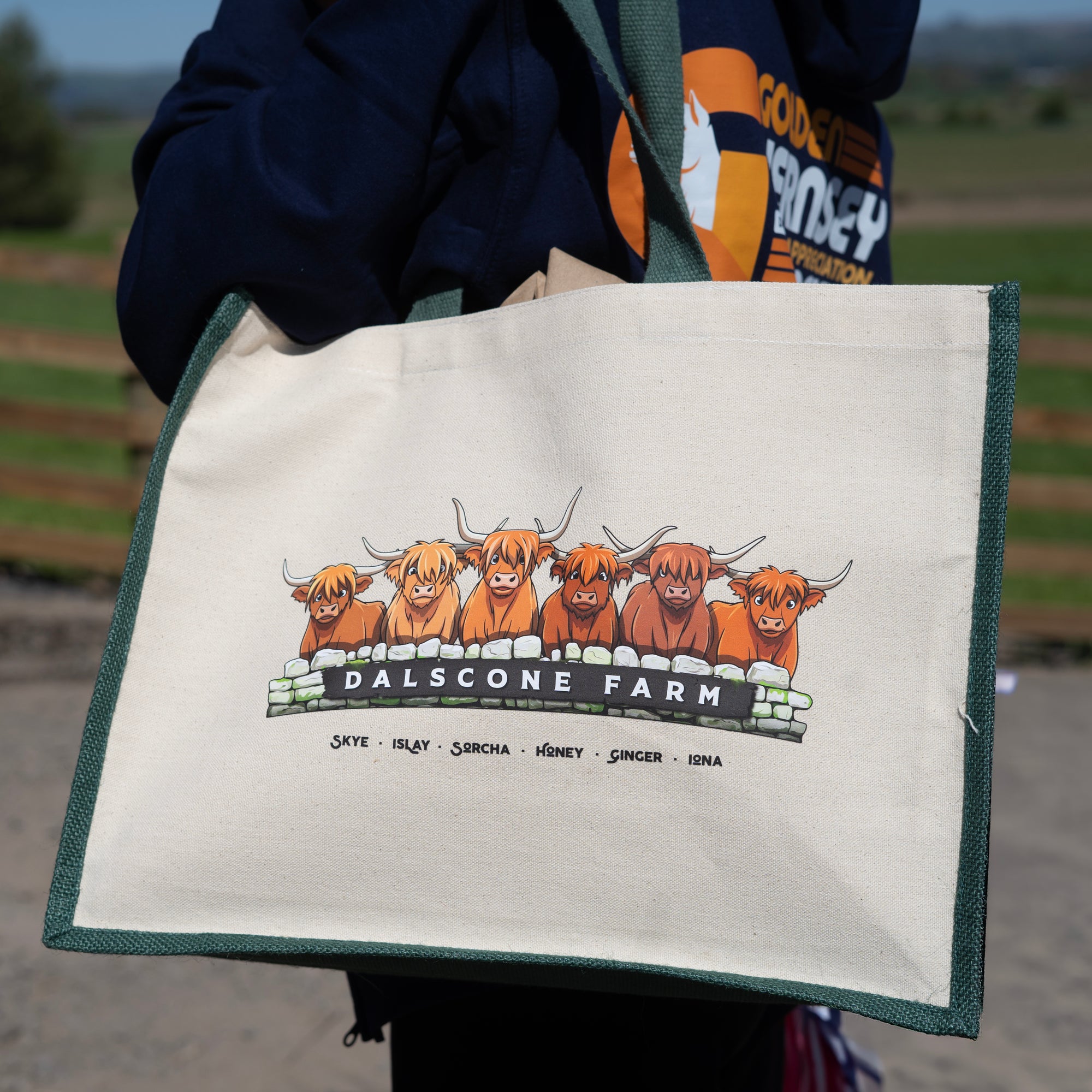 Dalscone Highland Cow Small Tote Bag