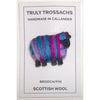 Truly Trossachs Woolly Sheep Brooch - Multi-Coloured