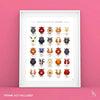 Alz Couzens Cattle Breeds Print - Unframed