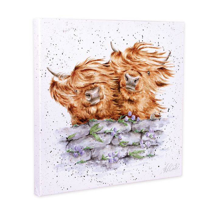 Wrendale Designs 'Blown Away' Highland Cow Canvas