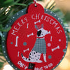'Days to Christmas' Wooden Dog Decoration