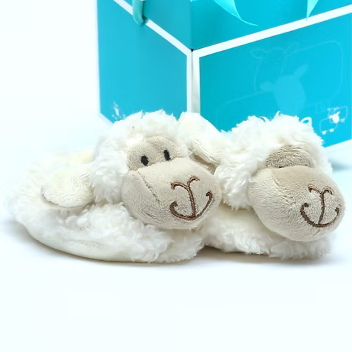 Jomanda Sheep Baby Slippers 0-6 months & Pop Up Box