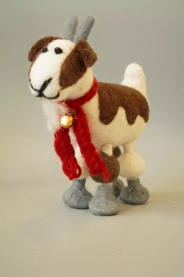 Billy the Mountain Goat Felted Wool Ornament