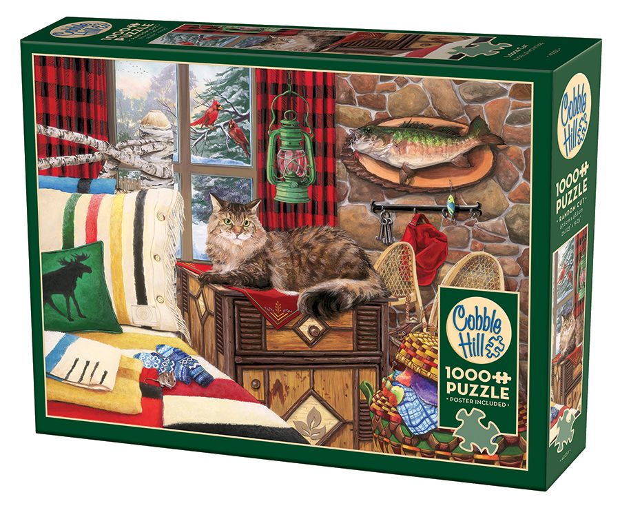 Cobble Hill 'Lodge Cat' 1000 Piece Puzzle