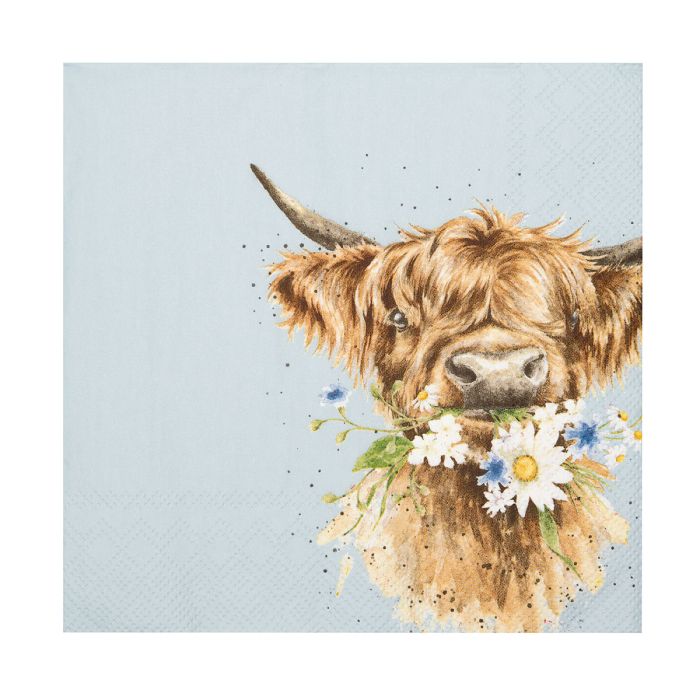 'Daisy Coo' Highland Cow Lunch Napkins Pack of 20