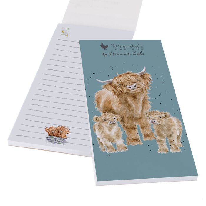 Wrendale Designs 'Highland Wishes' Highland Cow Magnetic Pad