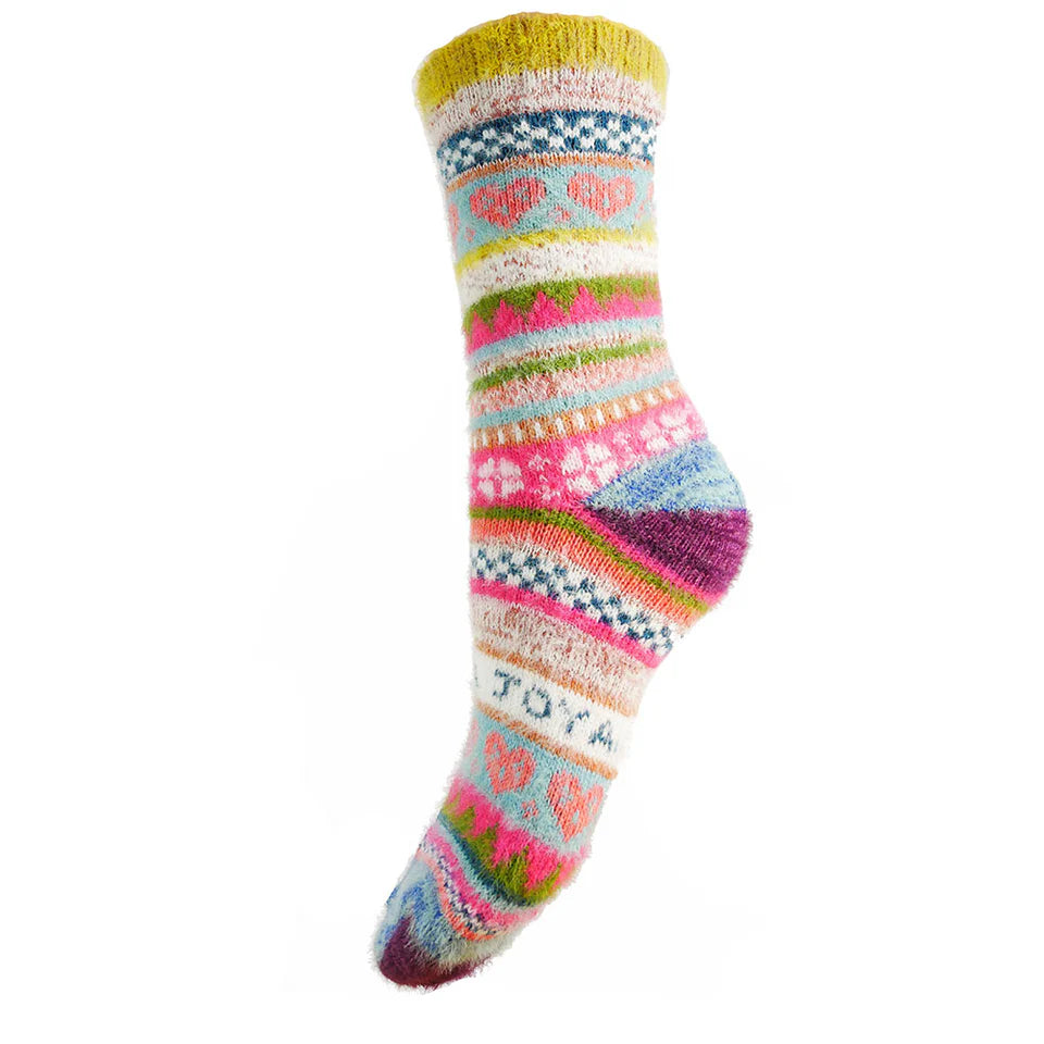 Multi-Coloured Scandi Patterned Socks