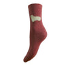 Pink Wool Blend Socks with Fluffy Sheep
