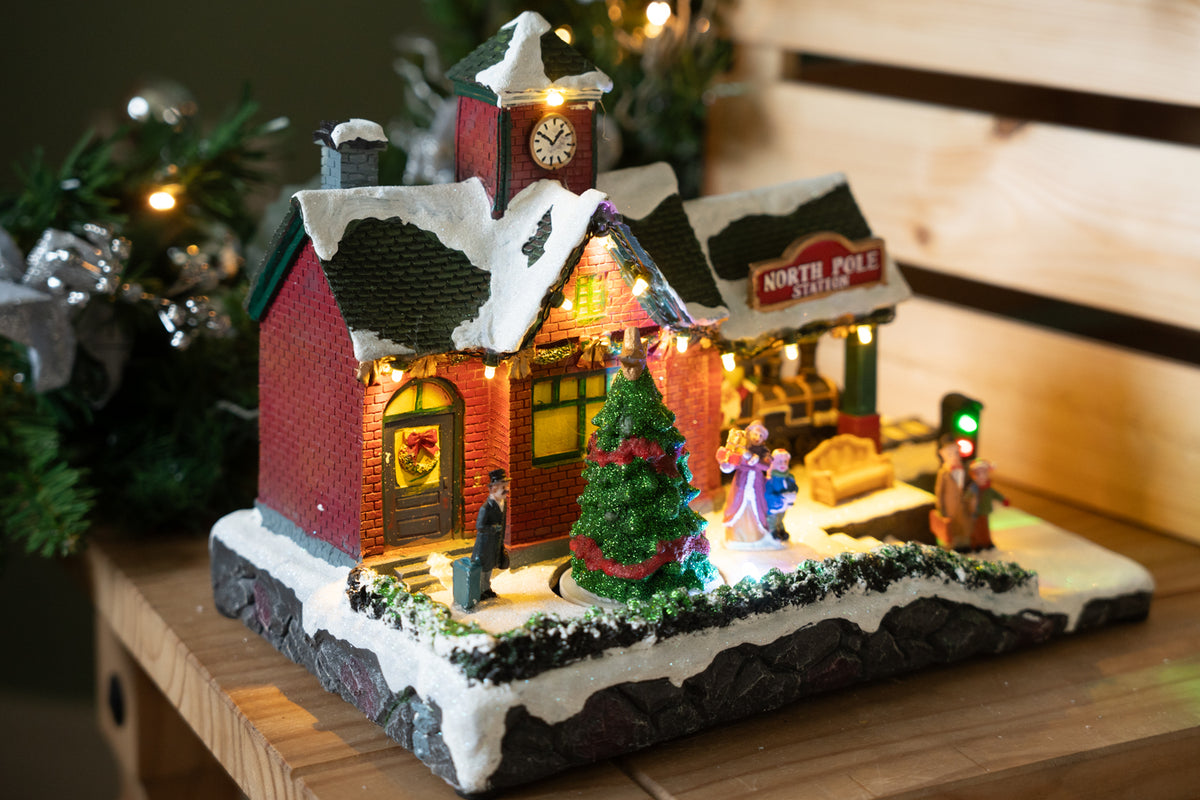 North Pole Train Station with Music